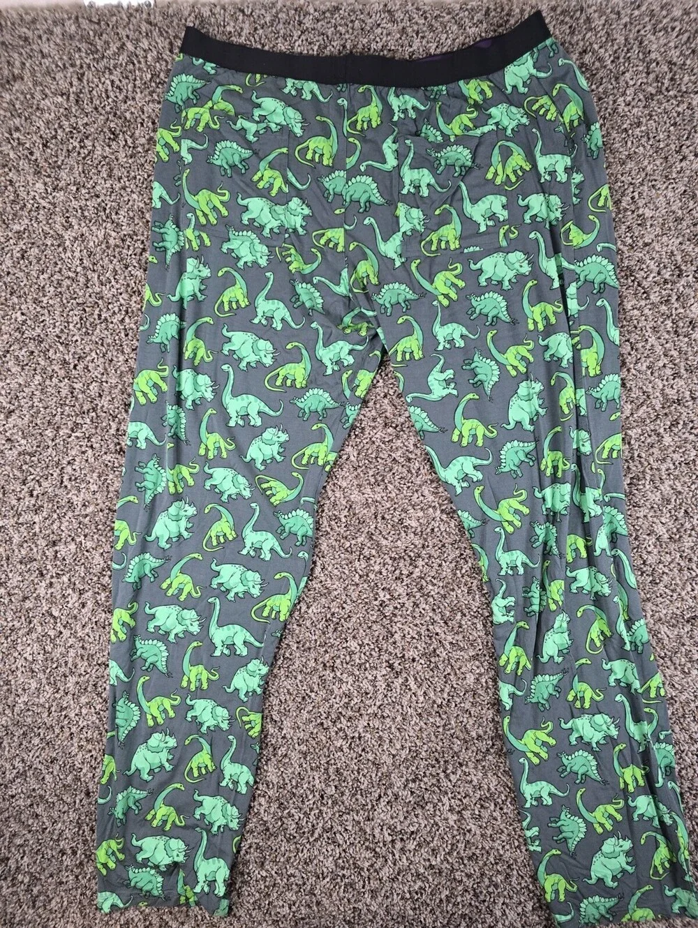 MeUndies Mens Sz 2XL Pull On Lounge Pajama Pants Green Dinosaur Print